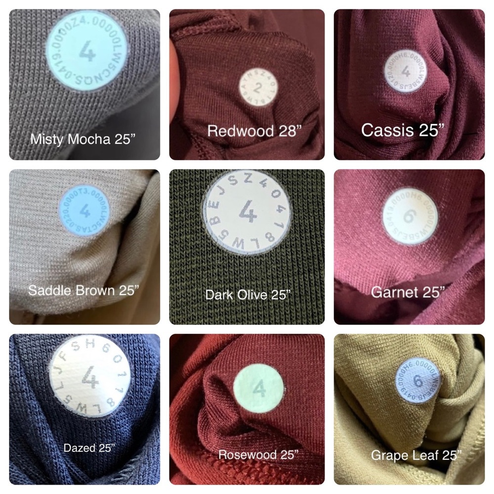**UPDATED** Lululemon ALIGN Size Dot Color Codes! - Picture 9 of 13